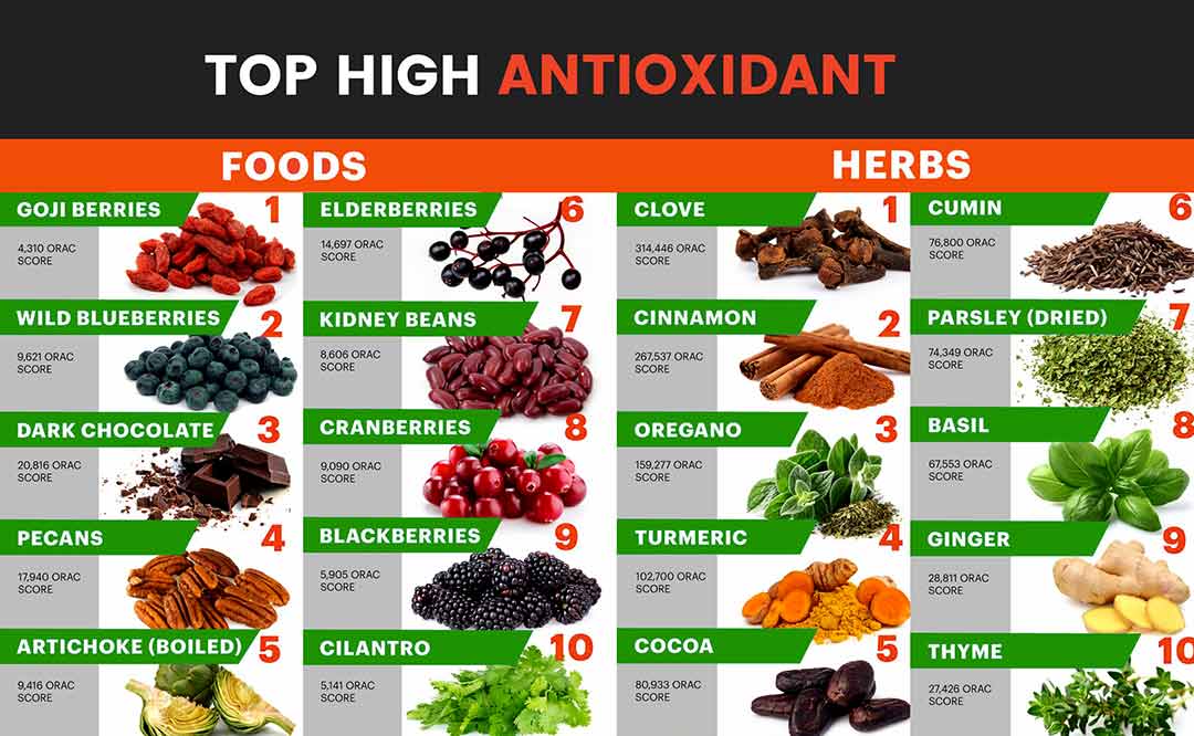 Foods Rich In Antioxidants Vitamin at Laurie Coleman blog